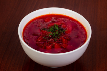 Russian traditional borsch