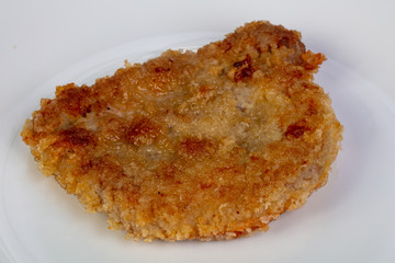 Roasted pork schnitzel