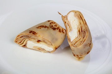 Stuffed pancake with cheese