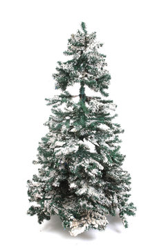 plastic christmas tree isolated