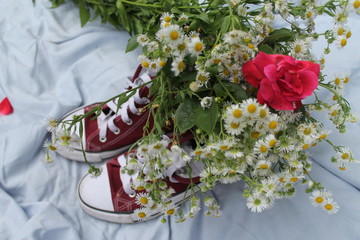  beautiful composition, flowers, summer, summer flowers, bright flowers, joy, inspiration, summer inspiration, bouquet with your own hands, leisure activity, stylish flowers, stylish composition, cool