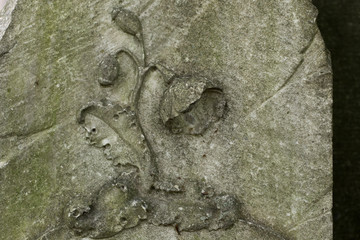 Tombstone on the Prague Jewish Cemetery, Czech Republic
