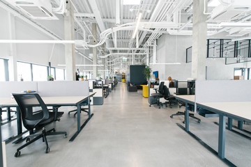 Contemporary interior of open space office