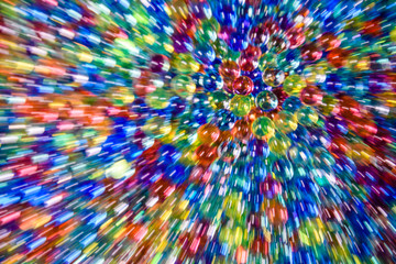 Blurred and abstract multicolored pattern. Motion background