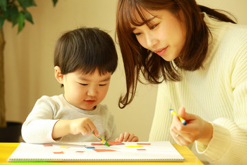工作する親子