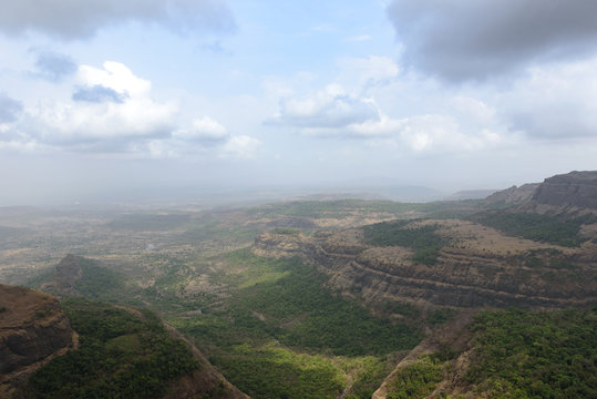 Beautiful View of Lonavala Mountain in Maharashtra India.
