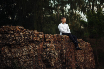 Fototapeta premium Handsome young blonde man
