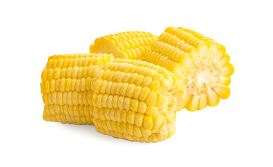 Sweet corn isolated on white background