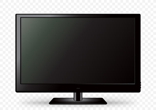 black TV icon white transparent