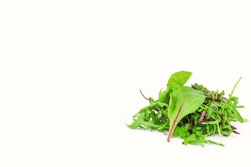 Healthy salad on a white background
