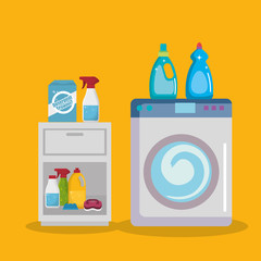 wash machine with laundry service icons