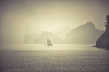 Misty Halong bay, Vietnam