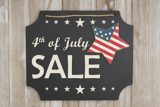 The 4th of July Sale Independence Day message