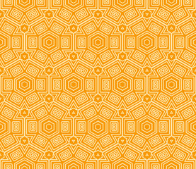 geometric ornament on color background. Seamless vector illustration. For interior design, wallpaper