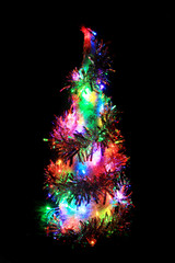 Fototapeta na wymiar christmas tree from color lights
