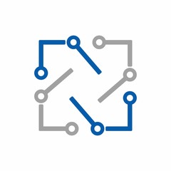 N logo initial letter design template vector illustration