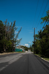 Fototapeta na wymiar Streets of Green Turtle Cay, Bahamas