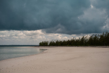 Beach on lonely island, Bahamas