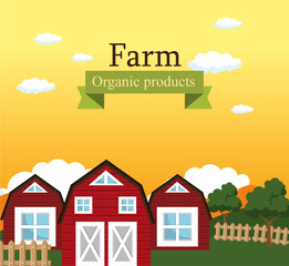 farm scene organic products label