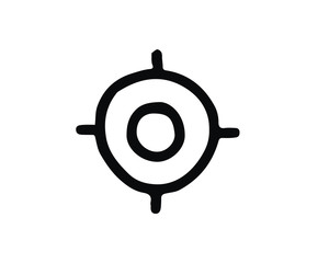 target icon design illustration,hand drawn style design, designed for web and app