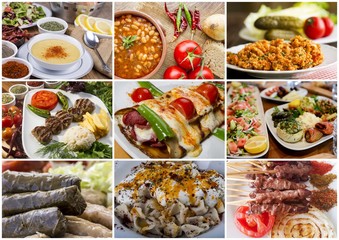 Turkish foods collage