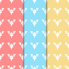 seamless pattern mask with horns