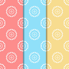 floral seamless pattern with flowers and leaves