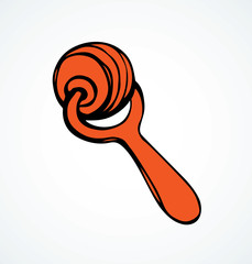 Rattle. Vector drawing