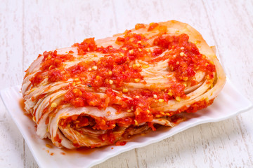 Kimchi fermented cabbage
