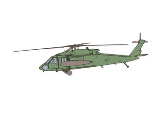 military helicopter vector