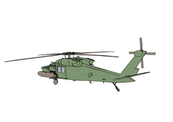 Fototapeta premium military helicopter vector