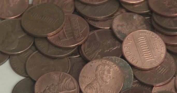 Penny Pile - Panning Shot