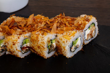 Delicious sushi rolls