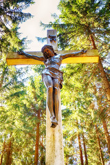 old crucifix stature