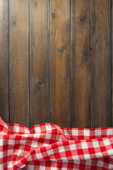 napkin cloth on wooden background