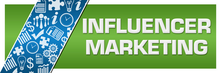 Influencer Marketing Blue Business Element Green Left Side 