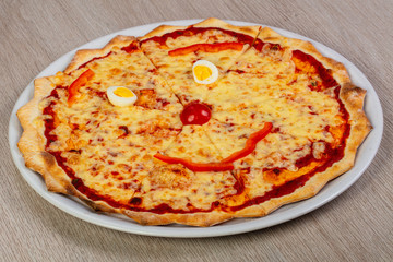 Kids pizza with cheese