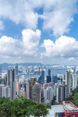 Fototapeta premium panoramic city skyline in hongkong china