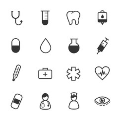 Healthcare and Medical Icons Set Vector