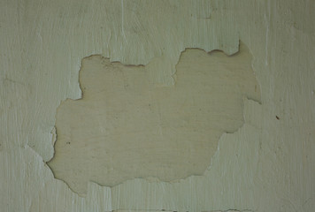 Whitewash painted wall. Old background with holes and scratches in it.