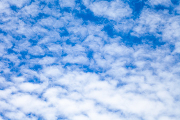 Clear sky Cirrocumulus Clouds in the troposphere.