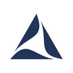 Abstract triangle logo design template vector illustration