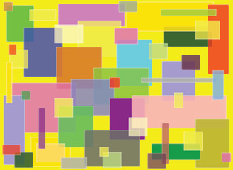 Multicolored geometrical backgroun. Colorful background with translucent squares and rectangles, format vector and jpg.