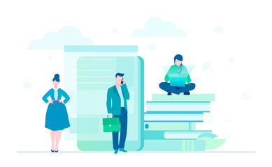 Business project - flat design style colorful illustration
