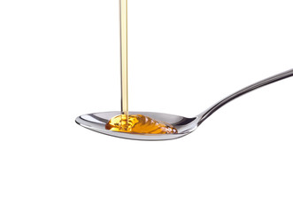 syrup in a spoon