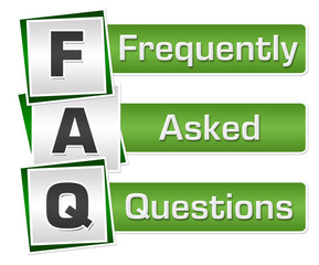 Fototapeta premium FAQ - Frequently Asked Questions Green Grey Squares Vertical 