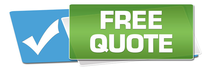 Free Quote Green Blue Rounded Horizontal 