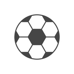 Fooball icon, soccer ball simple vector illustration