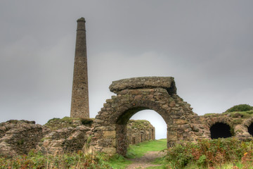 Cornish Tin Mine ruin - 210851298