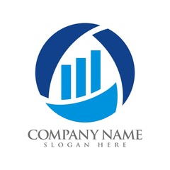 Finance bar graphic logo design template vector illustration